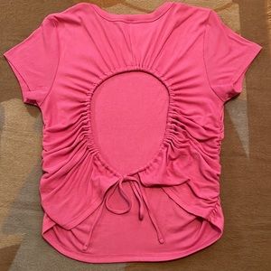 NWT Pink Short-Sleeve Open Back UltraLite, M